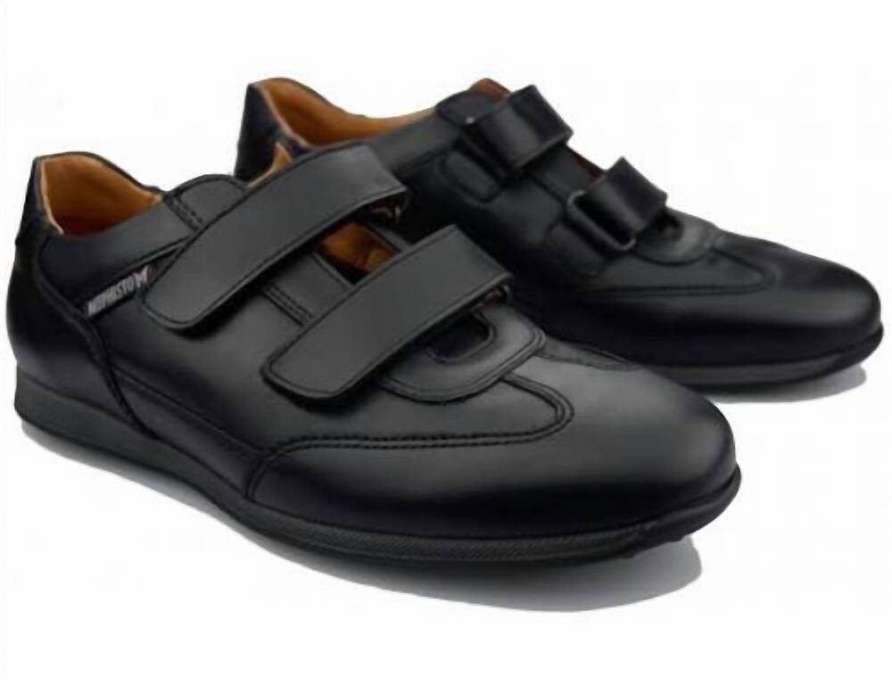 NEW MEPHISTO men's lorens sneaker in black randy
